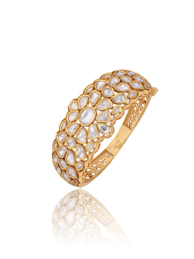 Bridal Kundan Carved Kada - Curio Cottage 