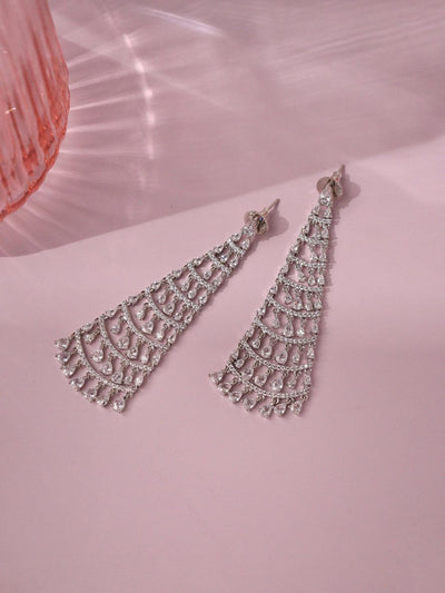 Diamante Sparkle Drop Chandbali Earrings - Curio Cottage 