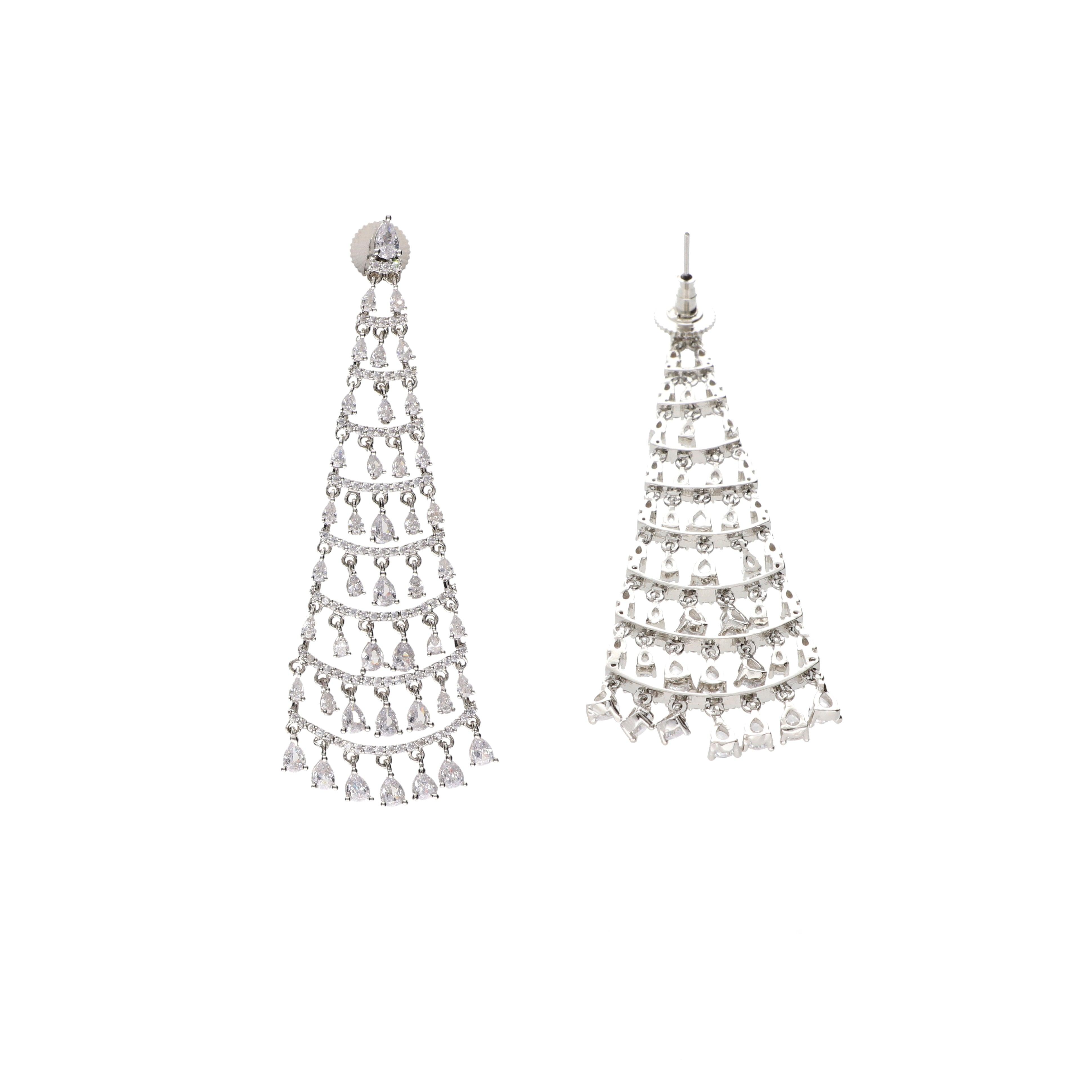 CZ Chandbali Earrings