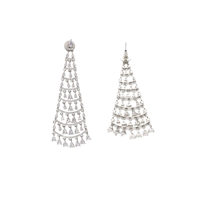 Diamante Sparkle Drop Chandbali Earrings - Curio Cottage 