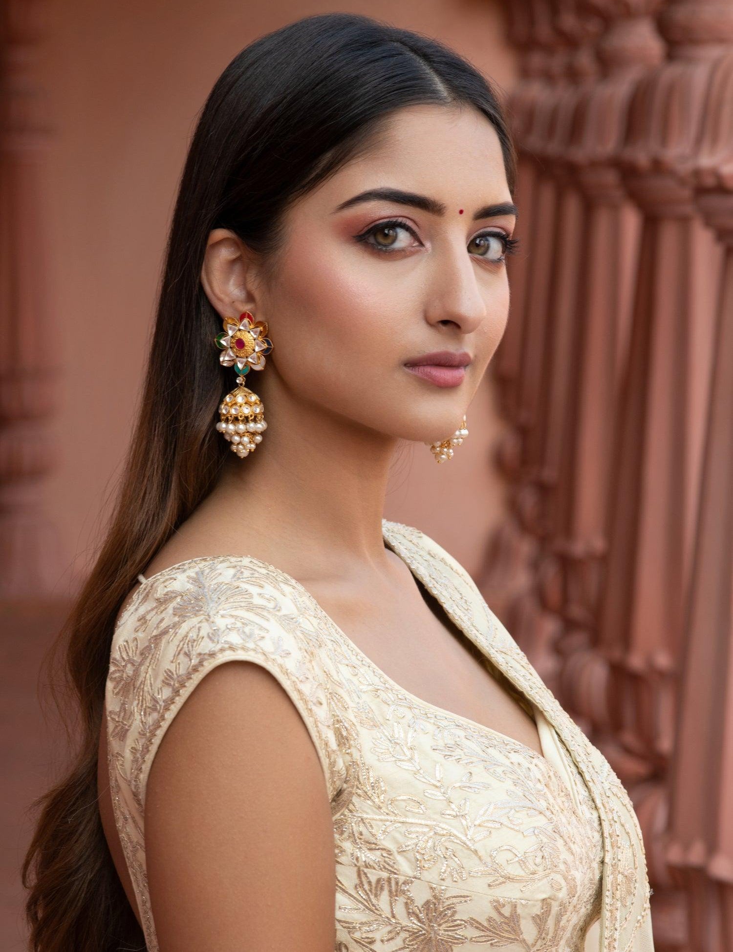 Navratan Jhumki Earrings