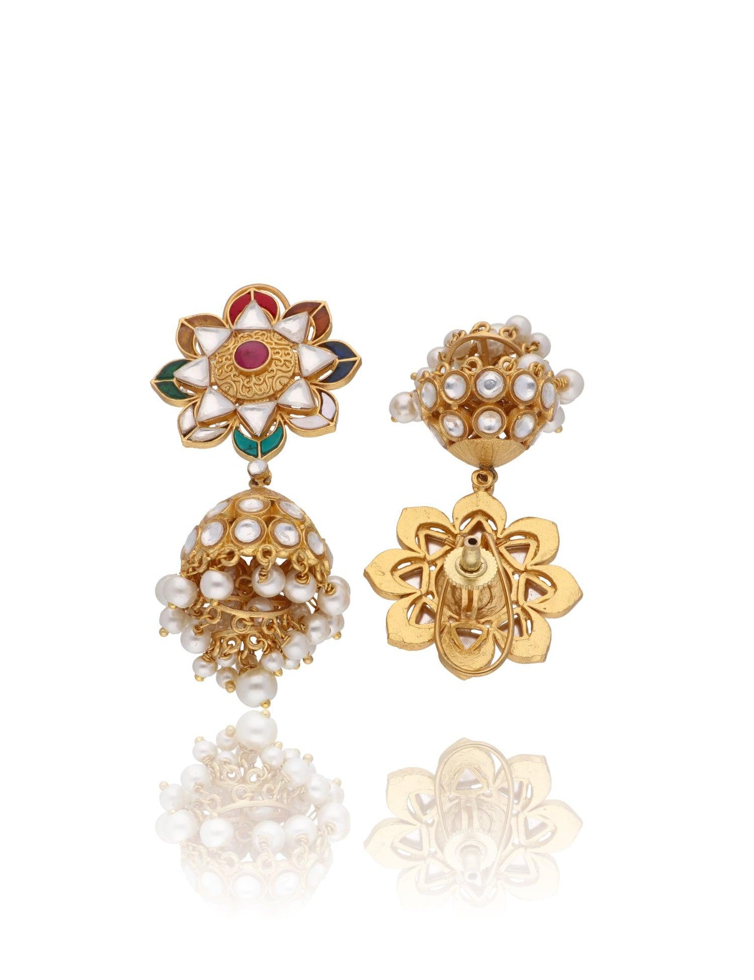 Navratan Jhumki Earrings