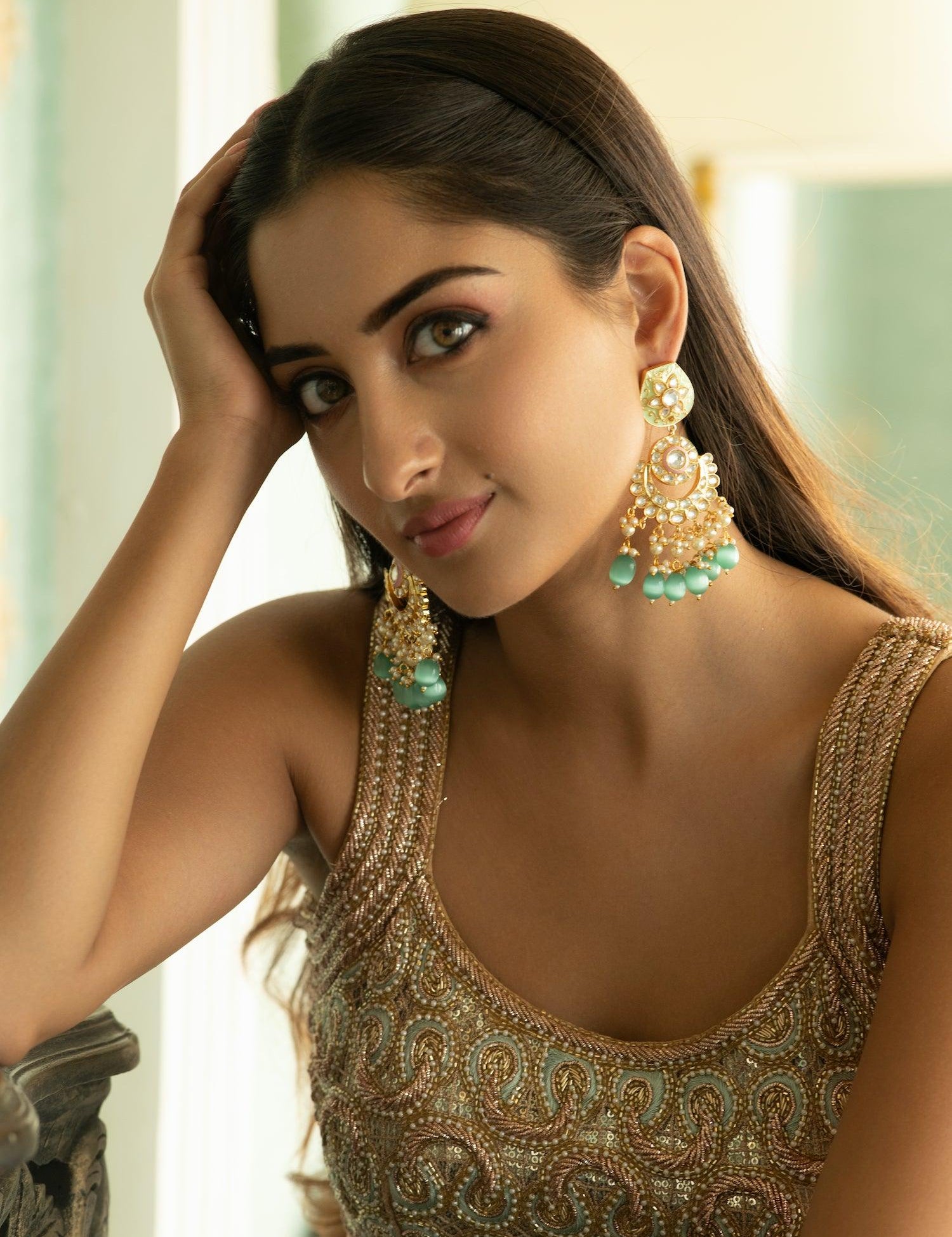 Kundan Chandbali Earrings