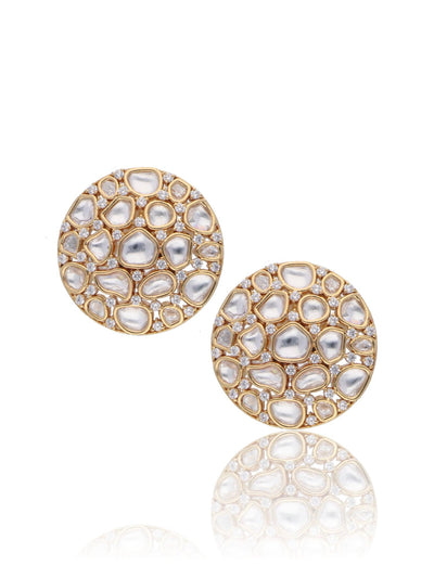 Bridal All Kundan Stud Earrings - Curio Cottage 