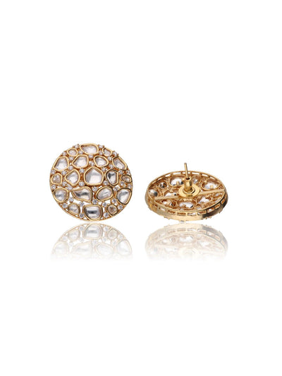 Bridal All Kundan Stud Earrings - Curio Cottage 