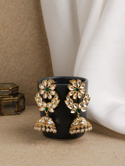 The Zoya Blossom Jhumki Earrings - Curio Cottage The Zoya Blossom Jhumki Earrings