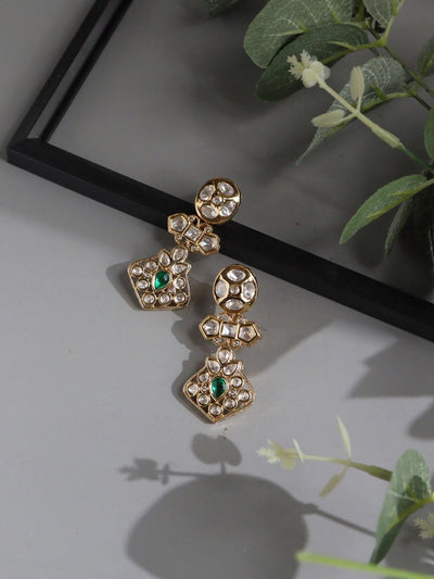 Noor Green Dangler Earrings - Curio Cottage 