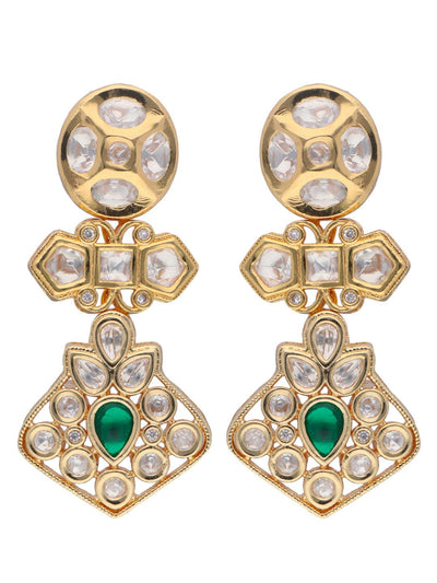 Noor Green Dangler Earrings - Curio Cottage 