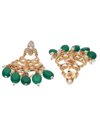 The Zoya Layers of Kundan Mini Chandbali Earrings - Curio Cottage 