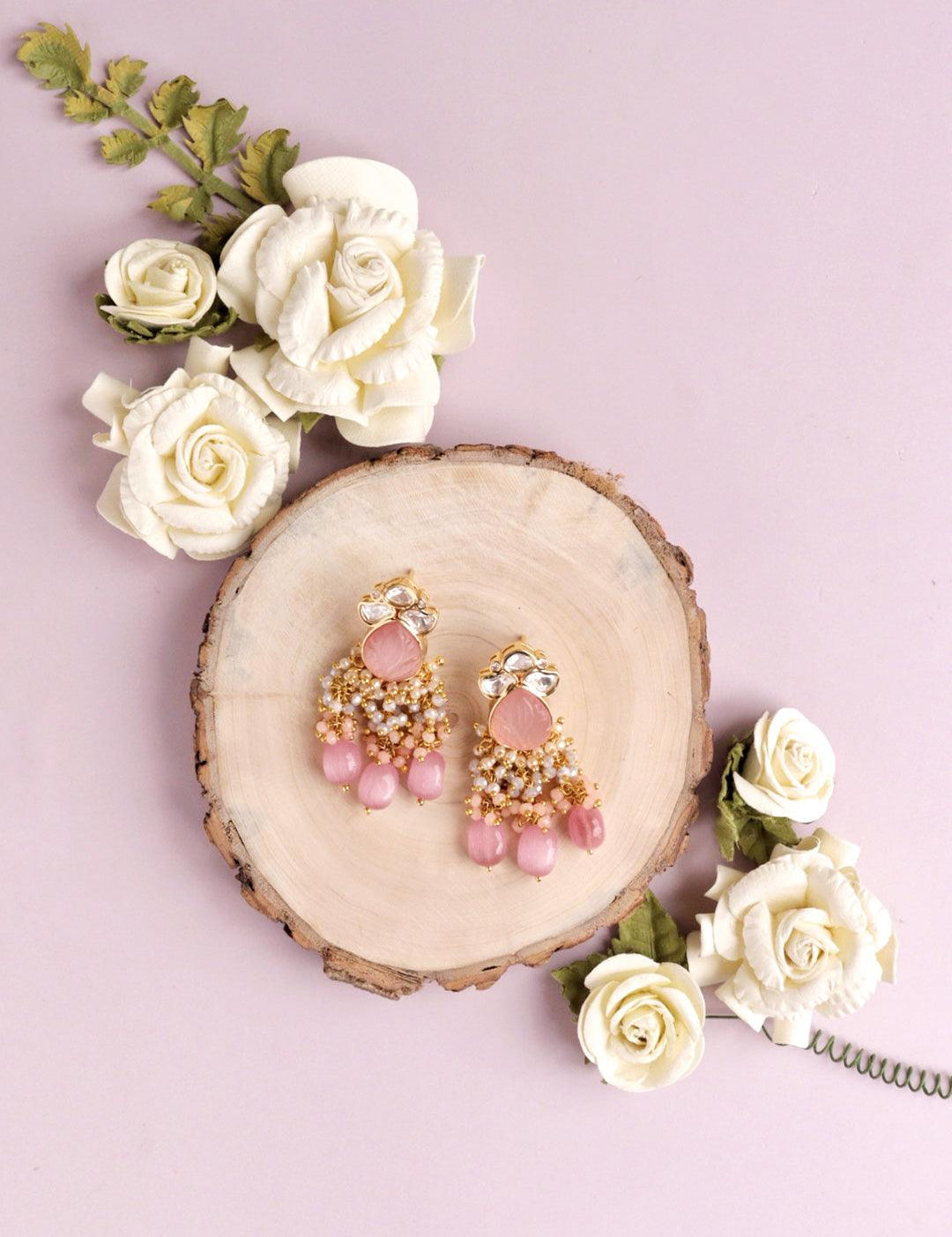 Pink Dangler Earrings