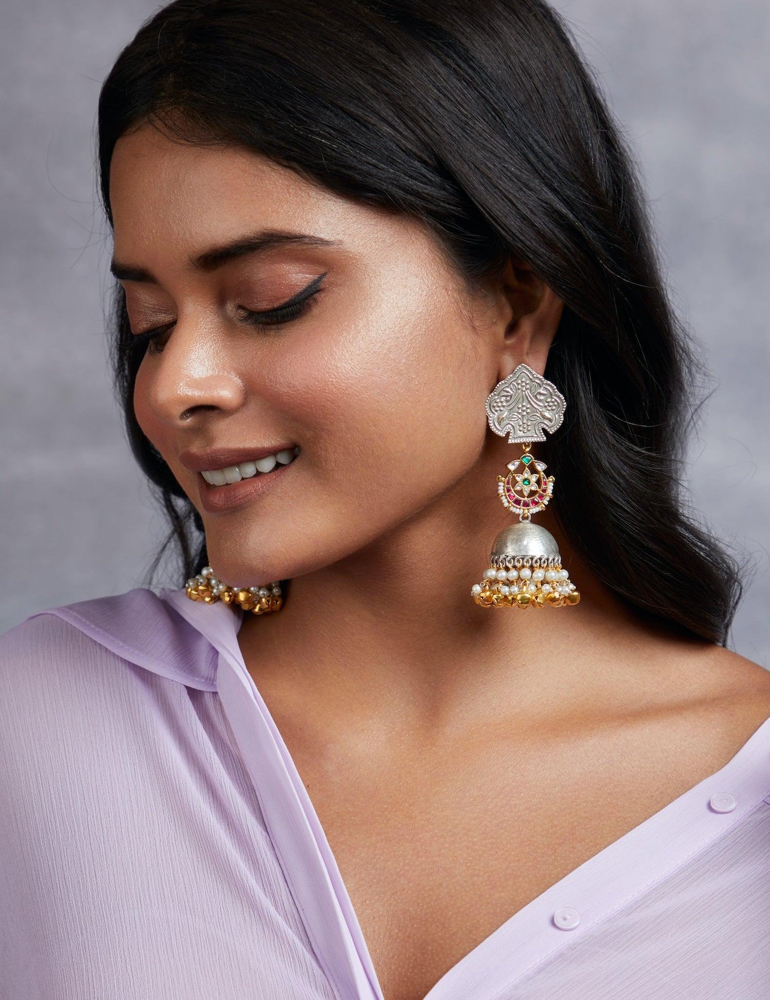 Multicolour Jhumki Earrings