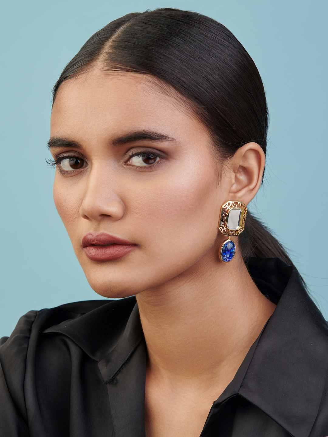 Sapphire Flow Aina Drop Earrings - Curio Cottage 
