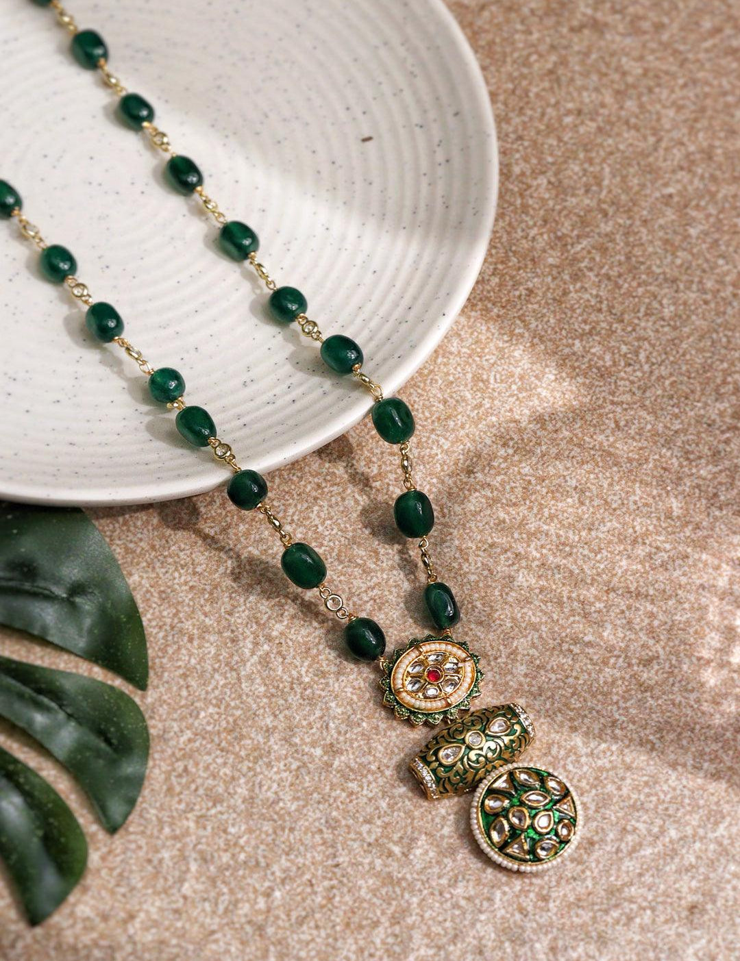 Kundan and Enamel Long Necklace