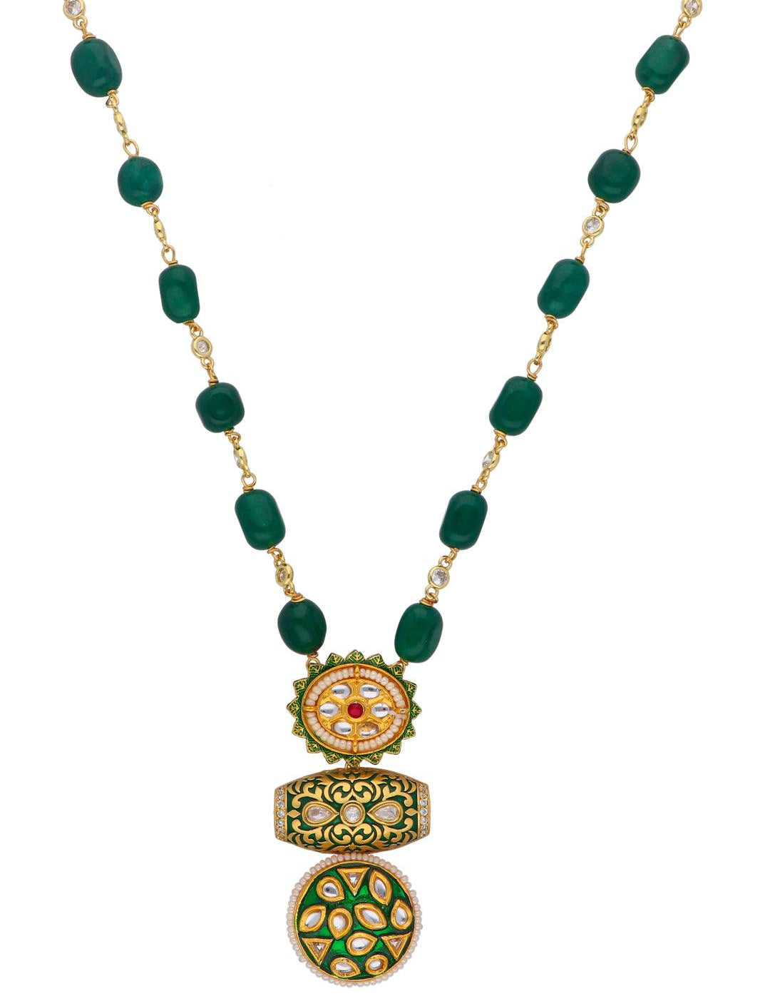 Kundan and Enamel Long Necklace