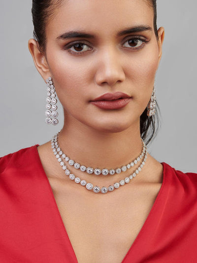 Cubic Zirconia Necklace Earrings | Cubic Zirconia Jewelry Sets - Luxury  Bridal 4pcs - Aliexpress