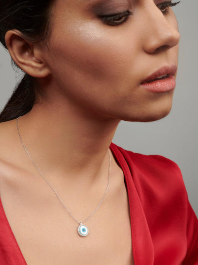 Women 925 Silver Filled Zircon Pendant Necklace Stud Earrings Ring Set  Jewelry | eBay